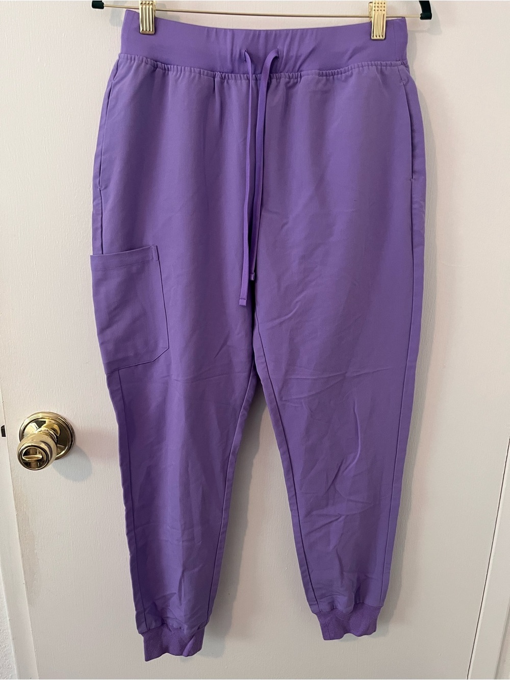 Mandala Jogger Scrub Pants Purple Small Pockets Anti Microbial